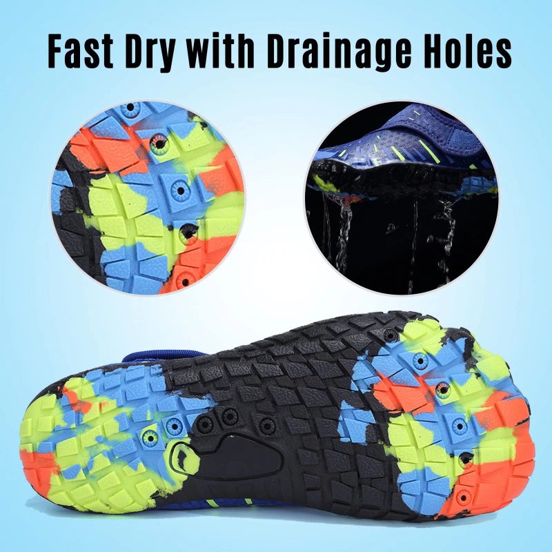 CIOR Boys & Girls Water Shoes Sports Aqua Athletic Sneakers Lightweight Sport Shoes(Toddler/Little Kid/Big Kid) U1ELJSX011-Blue.green-31 - Image 3